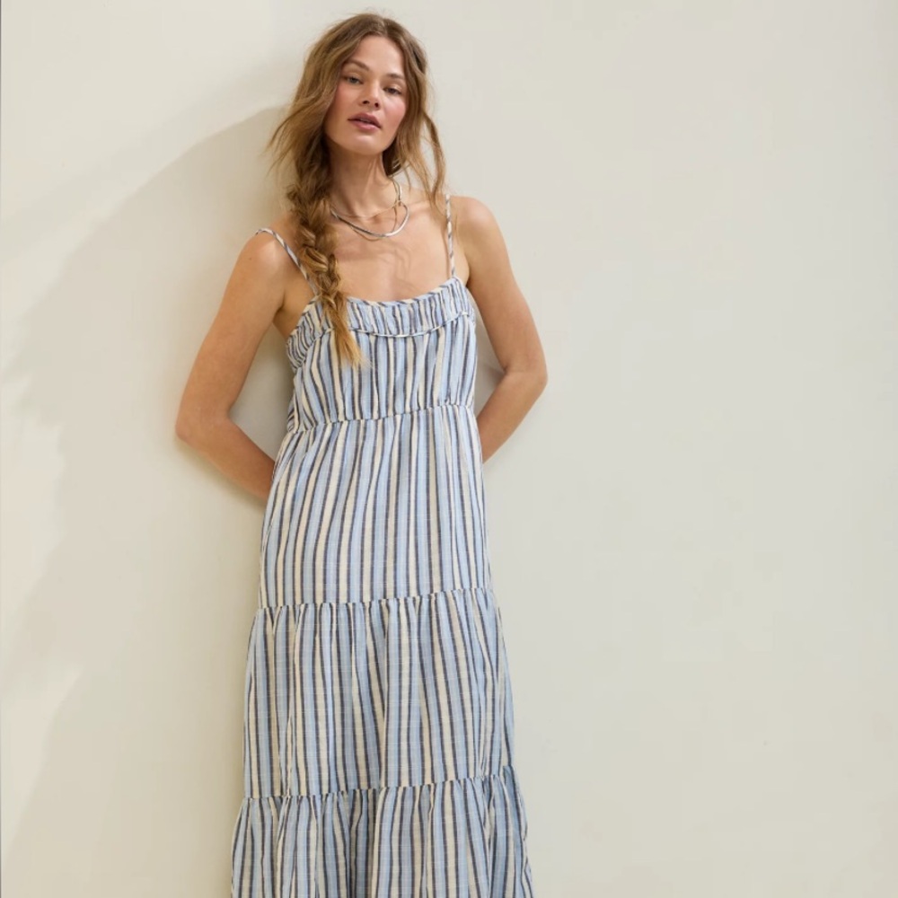NWT Aerie Striped Tiered Maxi Dress Sz XXL